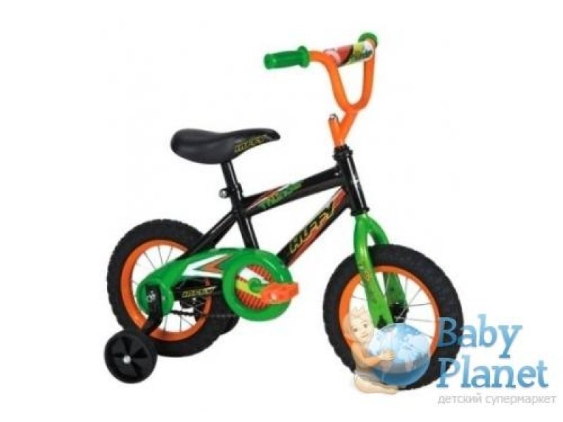 Велосипед двухколесный Huffy Boys Pro Thunder Bike 12 (чёрный с зелёным)