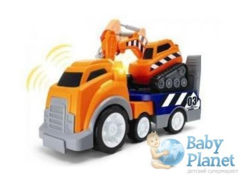 Игровой набор Keenway "Мега грузовик с экскаватором", серия "Спецтехника"