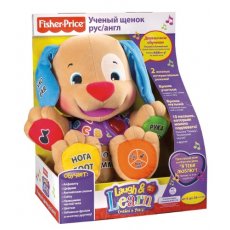 Интерактивная игрушка Fisher-Price двуязычная "Умный щенок" (T5205), рус, англ