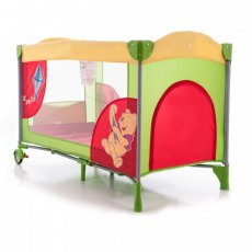 Кроватка-манеж Bambi "Винни Пух" A 03-7 (красная с зеленым)