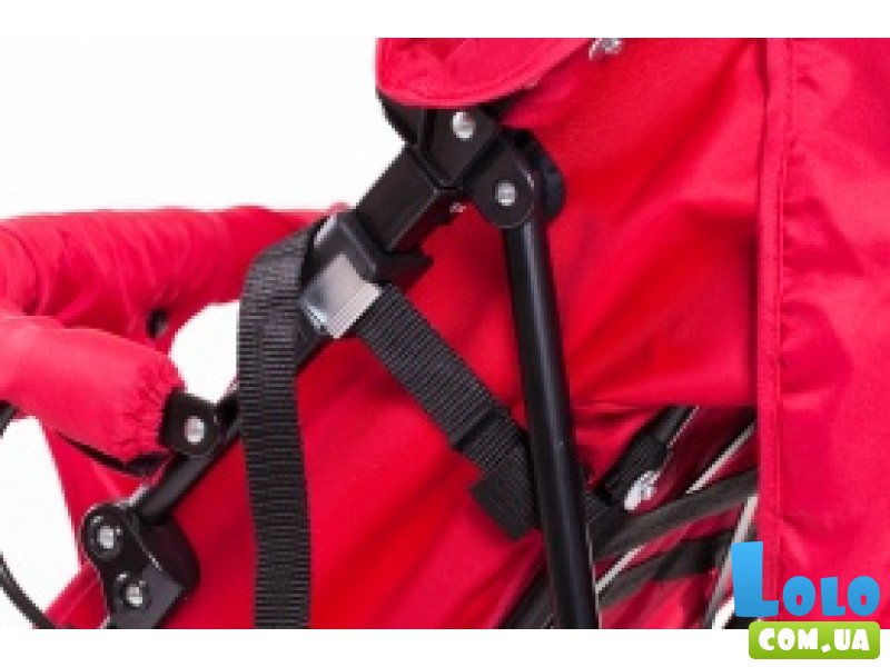 Прогулочная коляска-трость Geoby D208R-W3QR (красная с розовым)