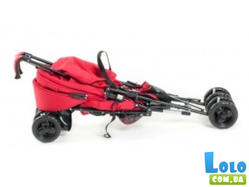 Прогулочная коляска-трость Geoby D208R-W3QR (красная с розовым)