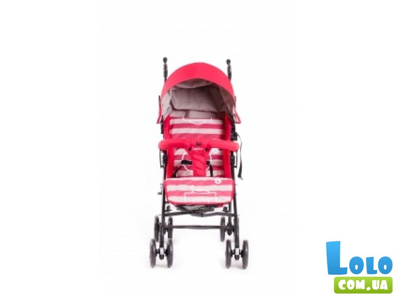 Прогулочная коляска-трость Geoby D208R-W3QR (красная с розовым)