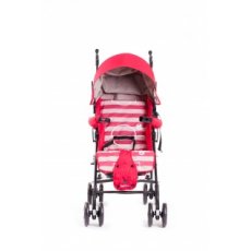 Прогулочная коляска-трость Geoby D208R-W3QR (красная с розовым)