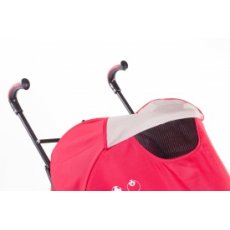 Прогулочная коляска-трость Geoby D208R-W3QR (красная с розовым)