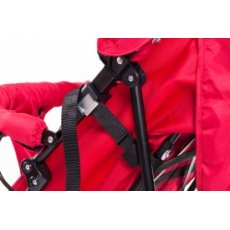 Прогулочная коляска-трость Geoby D208R-W3QR (красная с розовым)