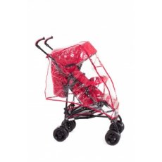 Прогулочная коляска-трость Geoby D208R-W3QR (красная с розовым)