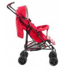 Прогулочная коляска-трость Geoby D208R-W3QR (красная с розовым)