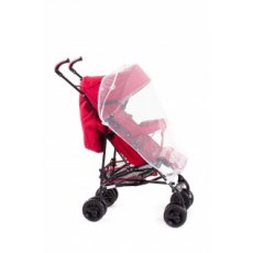 Прогулочная коляска-трость Geoby D208R-W3QR (красная с розовым)