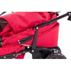 Прогулочная коляска-трость Geoby D208R-W3QR (красная с розовым)