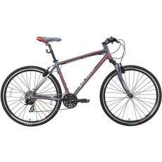 Велосипед 28'' PRIDE CROSS 1.0 рама - 17" 2015, серо-красный матовый