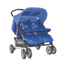 Прогулочная коляска Bertoni Twin Blue+Mama Bag (синяя)