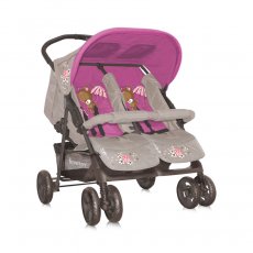 Прогулочная коляска Bertoni Twin Beige&Rose+Mama Bag (бежевая с розовым)