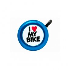 Звонок Green Cycle GCB-1051A-BK "I love my bike", синий
