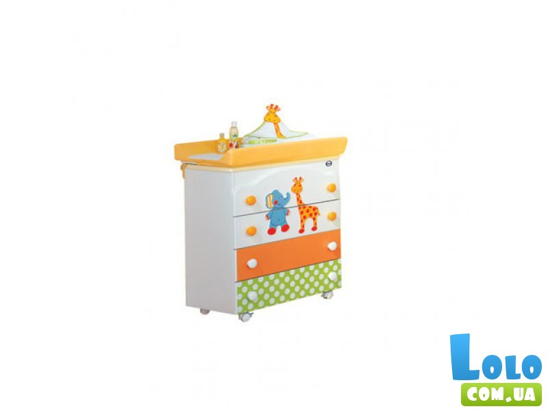 Комод-пеленатор с ванночкой Gigi & Lele white mandarin
