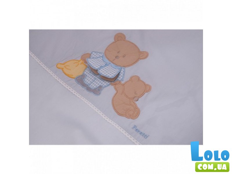 Постельный комплект Feretti Sleepy bear blue антибактериальный, голубой