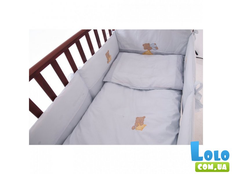 Постельный комплект Feretti Sleepy bear blue антибактериальный, голубой