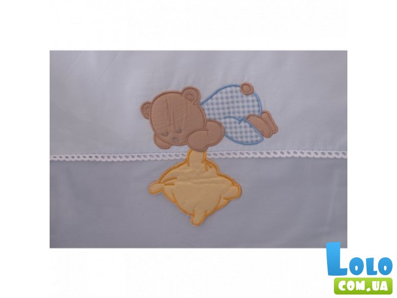 Постельный комплект Feretti Sleepy bear blue антибактериальный, голубой