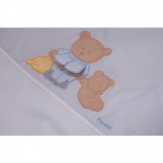 Постельный комплект Feretti Sleepy bear blue антибактериальный, голубой