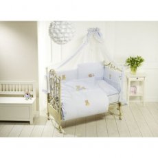 Постельный комплект Feretti Sleepy bear blue антибактериальный, голубой