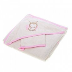Уголок для купания с рукавичкой Honey Love Mioo UM 1 HL, розовый