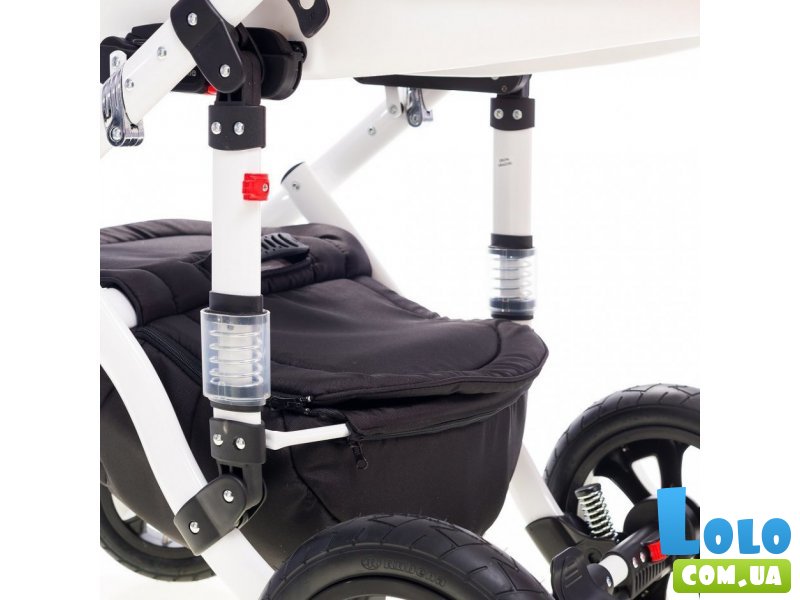 Универсальная коляска 2 в 1 Bebe-mobile Toscana 04P (серая с белым), в полоску
