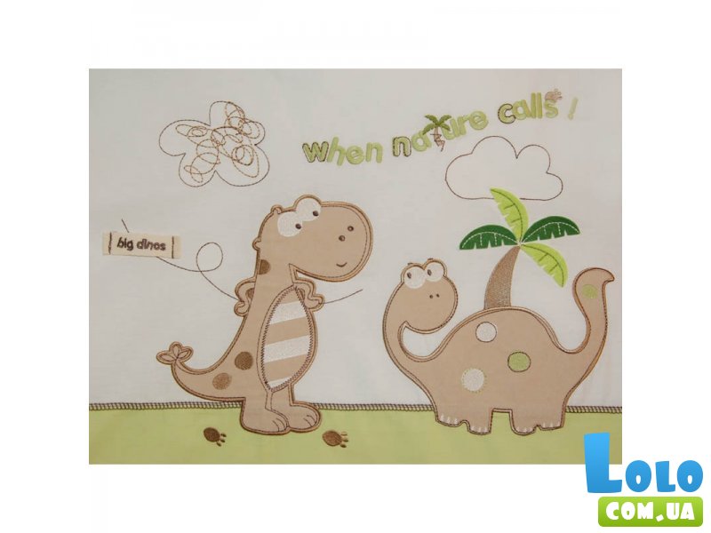 Комплект белья Piccolino Big Dino (3 эл, салатовый)