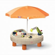 Песочница-столик "Веселая стройка" с зонтом, Little Tikes