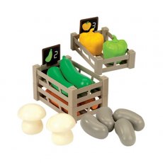 Игровой набор "Овощной киоск Chef-Cook" с тележкой и корзинкой (40 аксессуаров), Ecoiffier