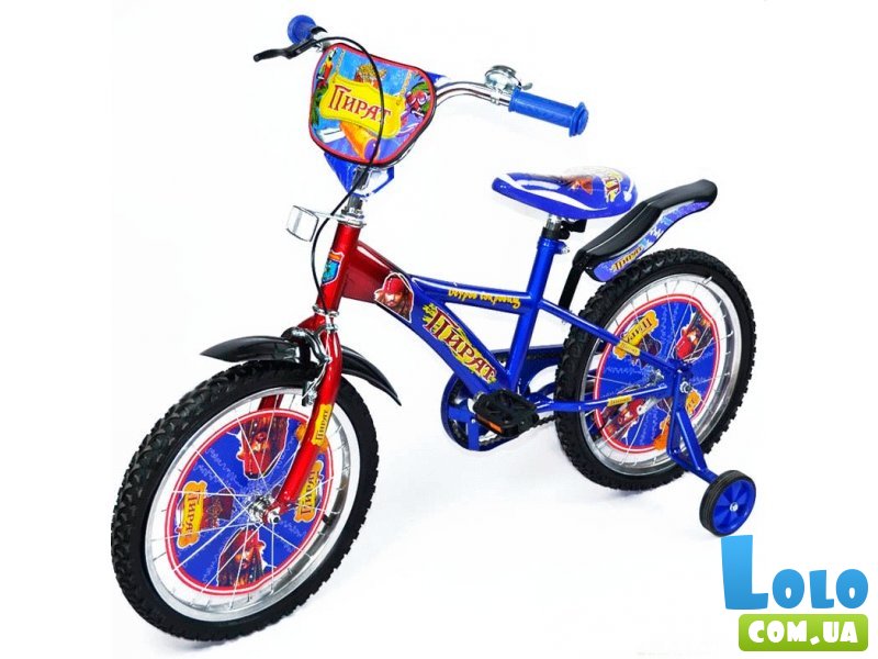 Велосипед Baby Tilly Пират 18" (синий с красным)