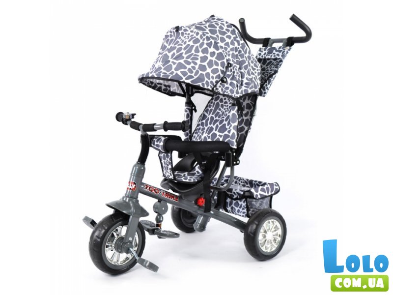 Велосипед трехколесный Baby Tilly Zoo-Trike BT-CT-0005 Grey (серый с белым), с узором