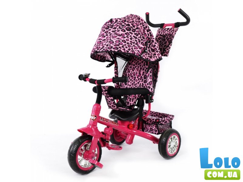 Велосипед трехколесный Baby Tilly Zoo-Trike BT-CT-0005 Crimson (розовый с черным), с узором