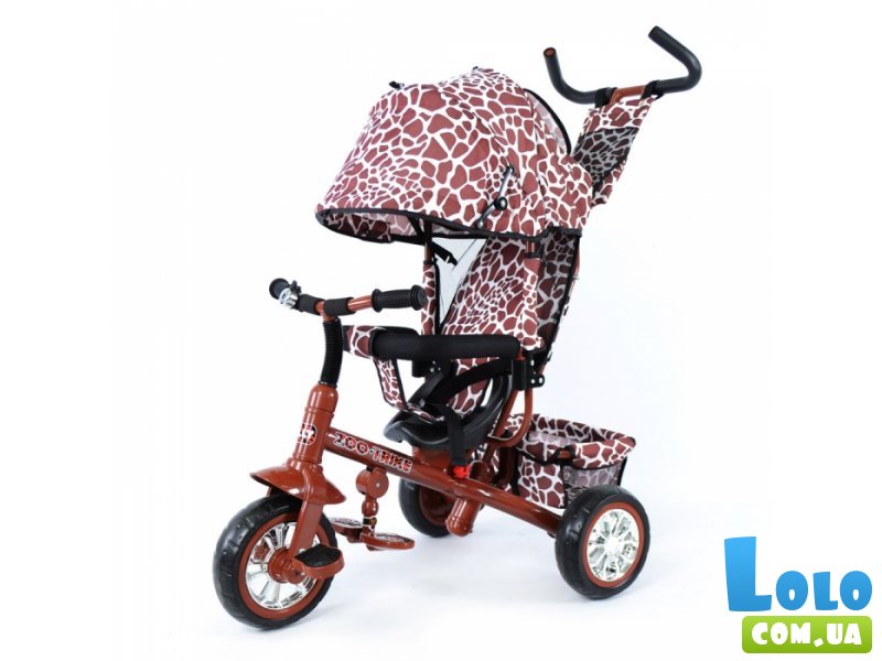 Велосипед трехколесный Baby Tilly Zoo-Trike BT-CT-0005 Brown (коричневый с белым), с узором