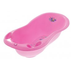 Ванночка Tega Baby "Счастливая Черепаха" 102см с термометром (розовая)
