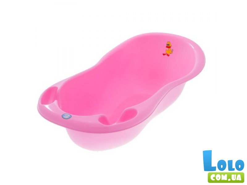 Ванночка Tega Baby "Уточка" 102 см со сливом (розовая)