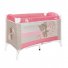 Кроватка-манеж Bertoni Arena 2 Layers Plus Pink Bear (розовая с бежевым), с рисунком