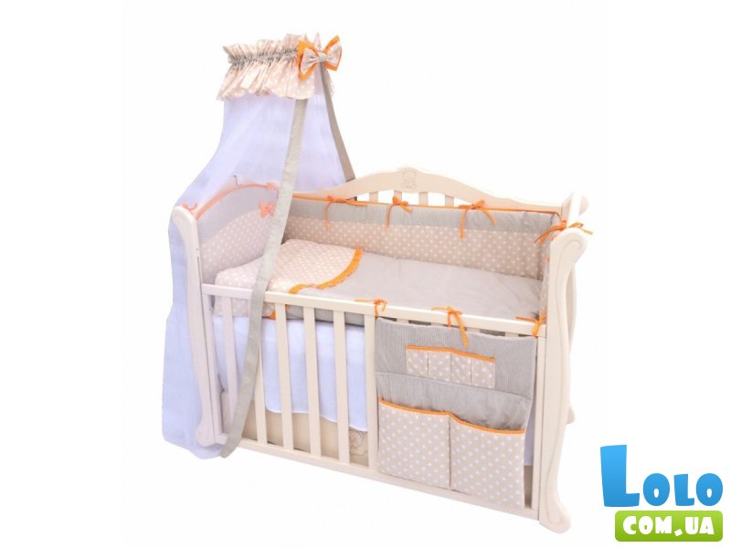 Детская постель Twins Premium P-005 Glamur бежевый/оранжевый