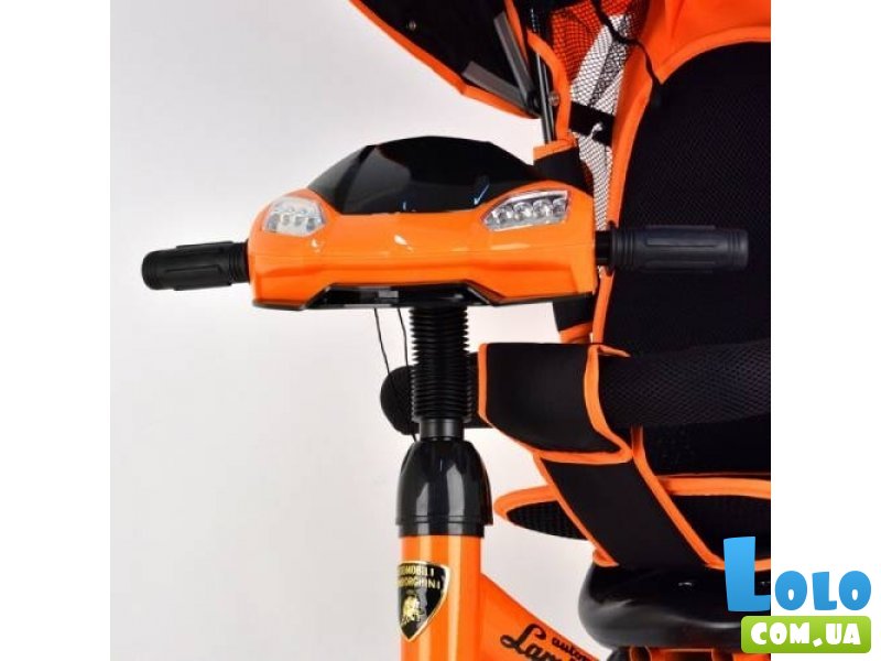 Велосипед трехколесный Azimut Lambortrike с фарой оранжевый