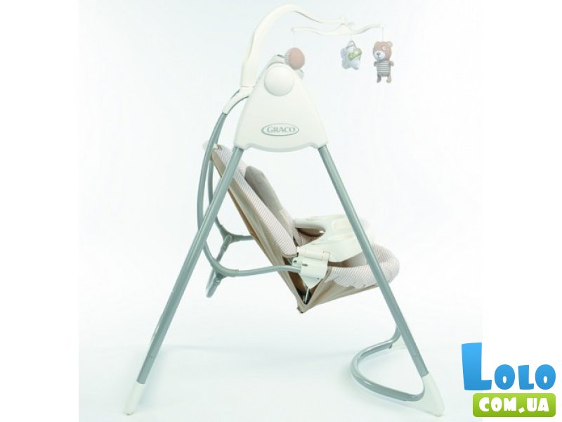 Кресло-качалка Graco LOVIN'HUG (с подключением к электросети), цвет белый с бежевым