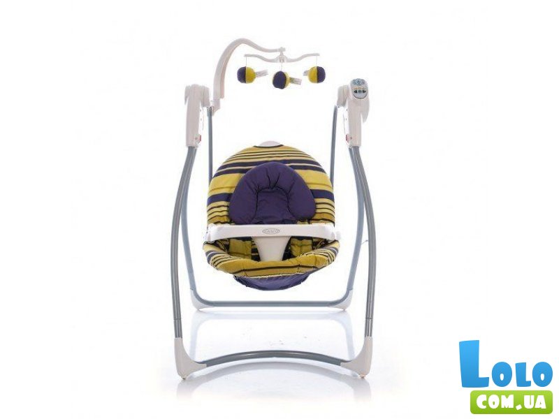 Кресло-качалка Graco LOVIN'HUG (с подключением к электросети), цвет салатовый с фиолетовым