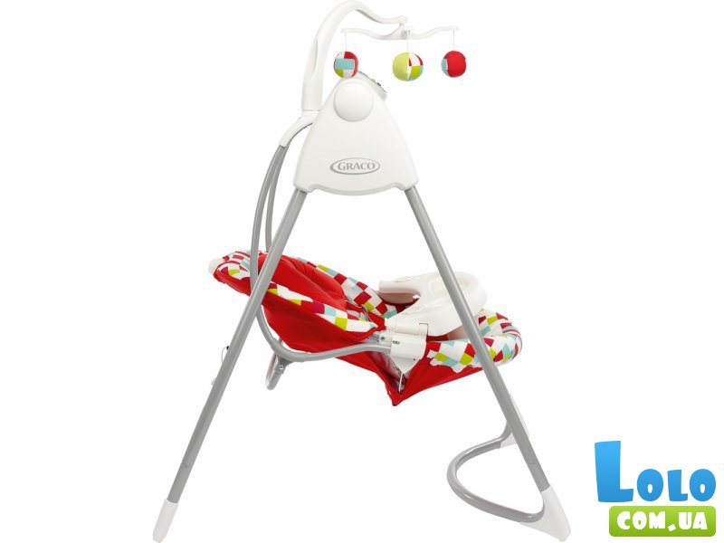 Кресло-качалка Graco LOVIN'HUG (с подключением к электросети), цвет белый с красным