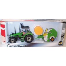 Набор Cararama 132 «Трактор с прицепом-косилкой»