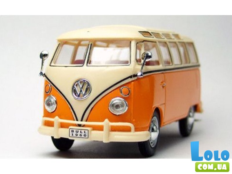 Модель машинки CARARAMA, «VW Bus Samba», серия «Классик», оранжевого цвета, в масштабе 1:43, в ассортименте