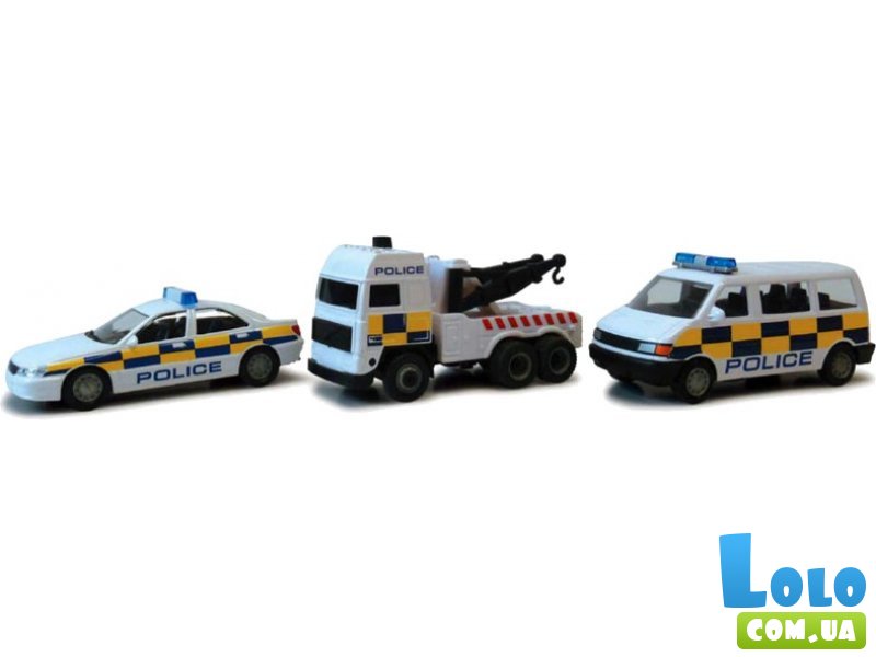 Набор моделей машин CARARAMA, серия "Полиция", 3 шт. в дисплей-коробке, в масштабе 1:43
