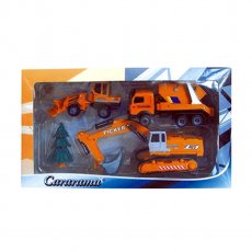 Набор игрушечный Cararama «Строительная техника: контейнеровоз, лодер, экскаватор», (масштаб 1:60)