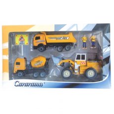 Набор игрушечный Cararama «Строительная техника: самосвал, лодер и бетоновоз», (масштаб 1:60)