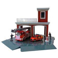 Игровой набор Cararama "Пожарная станция", (масштаб 1:72)