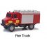 Набор 2- х автомоделей CARARAMA "Пожарные автомобили – легковая + грузовая" 1:43