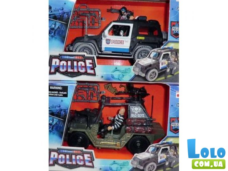Игровой набор "Полиция", в ассортименте (машинка, фигурка, аксессуары)