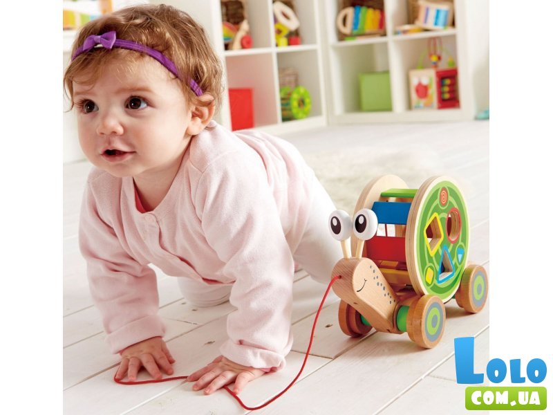 Каталка-сортер "Улитка" Hape (E0349)